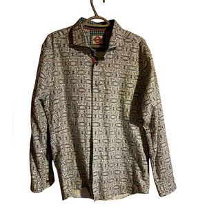 Jermyn & Bond Men's XL Geometric Multicolour Patterned Dress Shirt